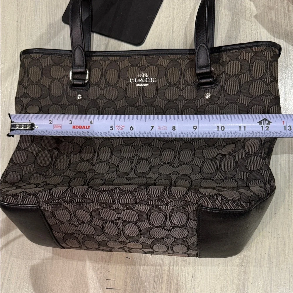 Coach Black and Brown Patterned Tote